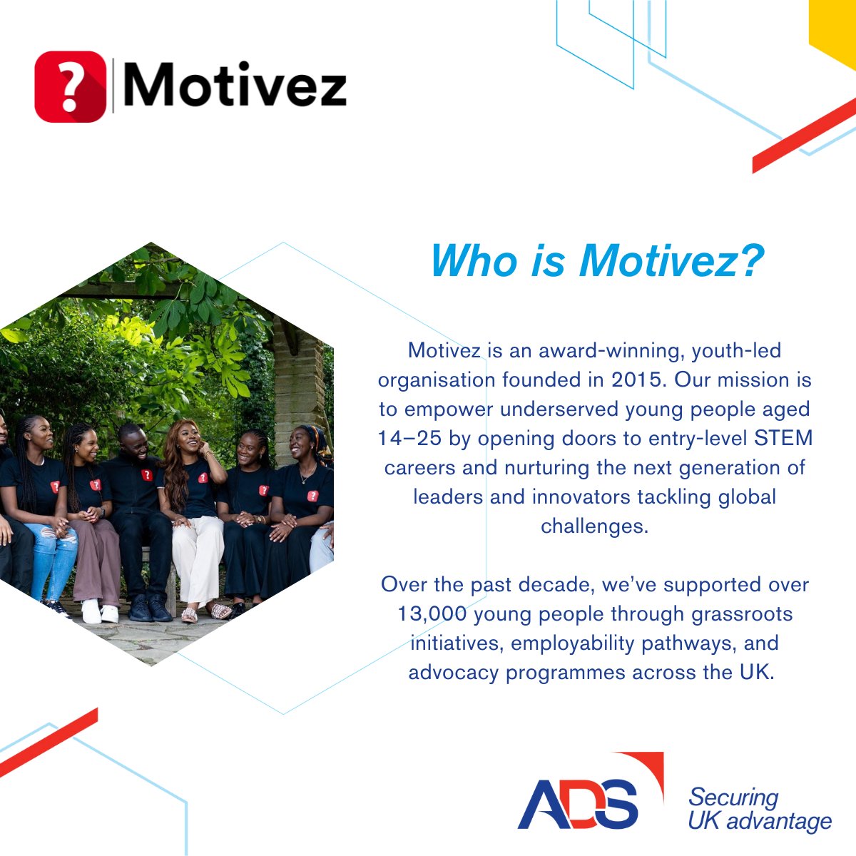 ADSgroupUK's tweet image. 🚴 Our summer Charity Cycle is quickly approaching! 🚴

In our latest blog series, we&apos;re shining a spotlight on the amazing charities we&apos;re riding for and up next is @motivez_uk.

👉Read more and get involved: adsgroup.org.uk/knowledge/ads-…
