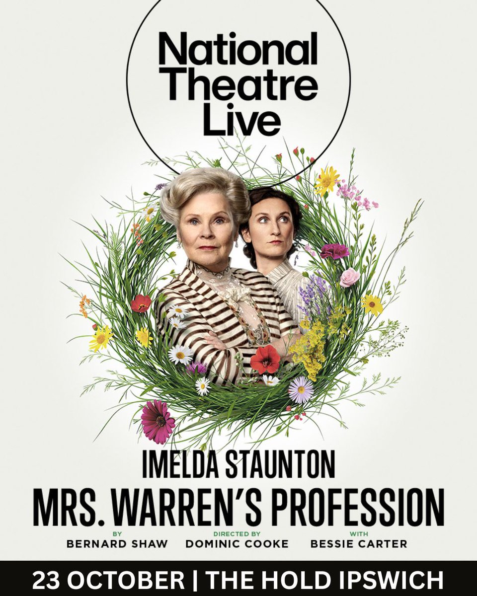 SuffolkArchives's tweet image. We’ve some great @NTLive broadcasts coming inc Mrs. Warren’s Profession with Imelda Staunton, The Fifth Step with Jack Lowden & Martin Freeman, & Hamlet with Hiran Abeysekera. Coming this Sept is Inter Alia starring Rosamund Pike. More info orlo.uk/K3vfB