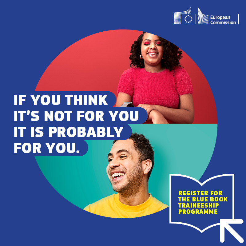 🟦 Are you READY 🔴 for the European Commission 
🟦 APPLY 🟡 before 29 August bit.ly/4eTnNgb
🟦 to START 🟢 your Traineeship journey in March 2026

#BlueBookTraineeship #FutureEU #Careerabroad