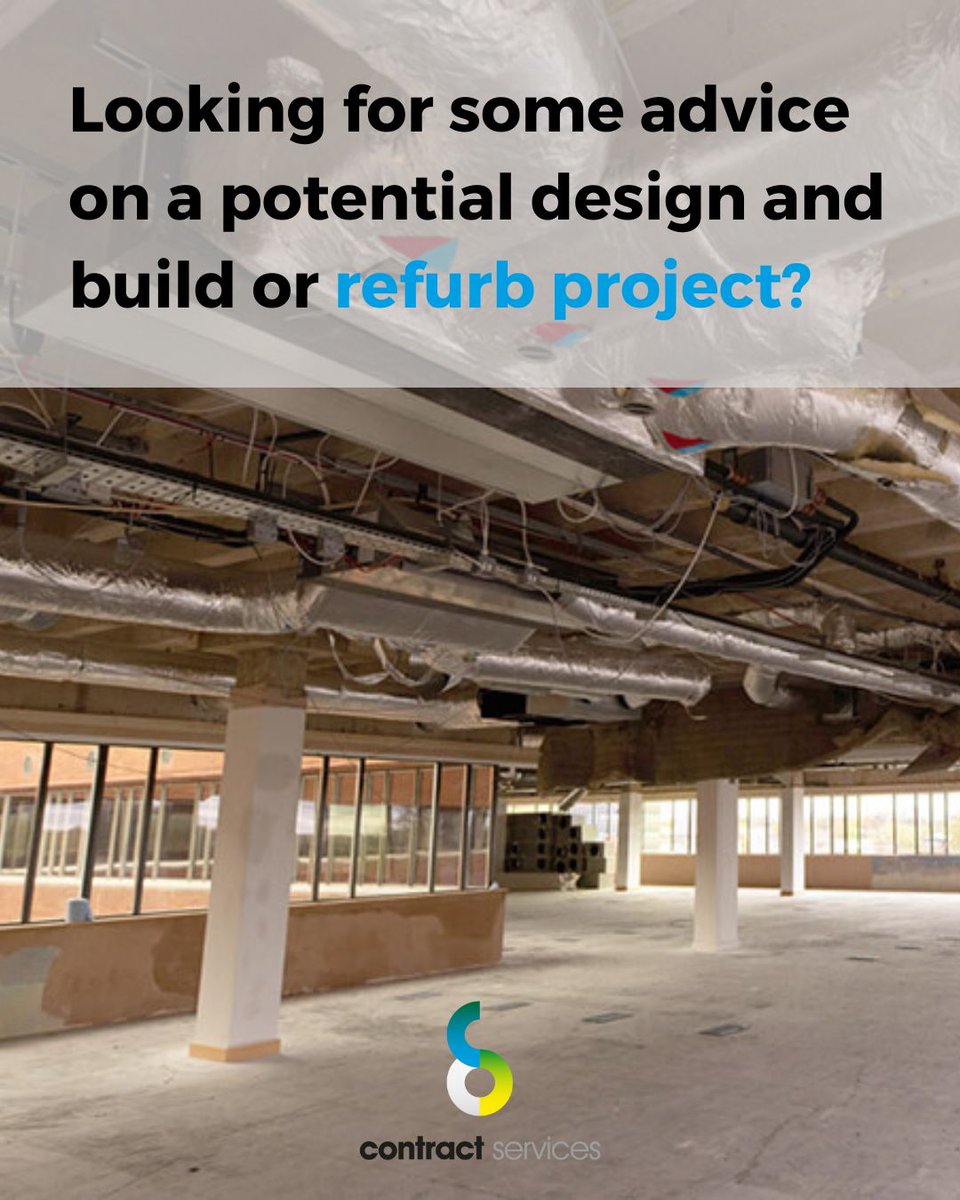 Planning a design &amp; build or refurb project? It’s never too early to chat.

We offer upfront advice on methods, phasing &amp; risks, helping you save time, cost &amp; headaches later. Let’s talk: bit.ly/2Sm9ASX 

#DesignAndBuild #Refurb #MultidisciplinedContractors #FitOut