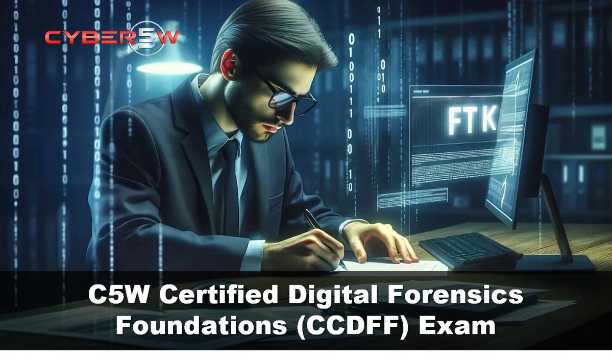 cyber5w's tweet image. π― Ready to prove your #DFIR skills?
Take the C5W Certified Digital Forensics Foundations (CDFF) exam!
β
Hands-on, browser-based
β
Covers imaging, file systems & artifacts
β
Perfect for beginners & career switchers
Start now π academy.cyber5w.com/courses/c5w-ceβ¦
#DFIR #C5W #CyberSecurity