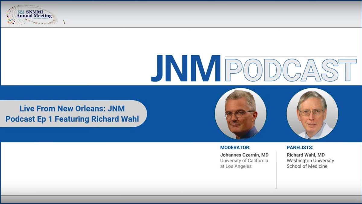 JournalofNucMed's tweet image. SNMMI Annual Meeting Flashback: Johannes Czernin and Richard Wahl discuss trending topics in nuclear medicine. ow.ly/Fz2h50WocuN 

#NuclearMedicine #MolecularImaging #Theranostics #SNMMI25