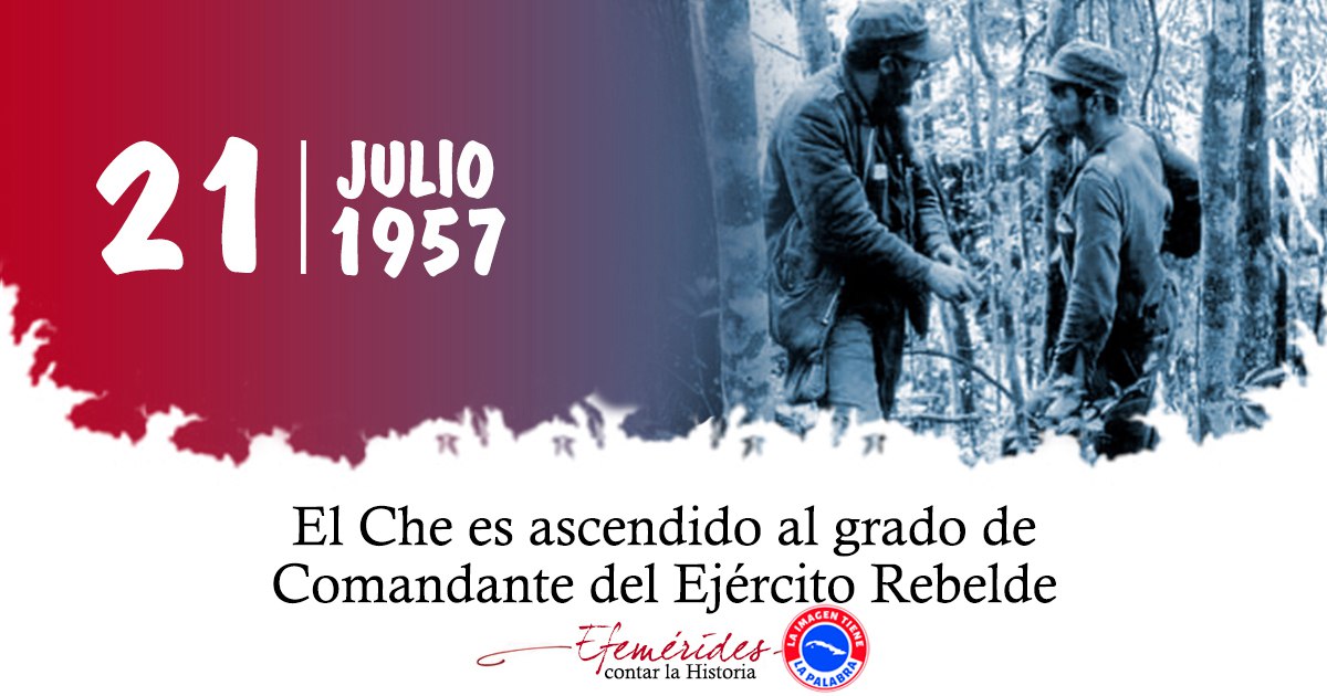 "Un día como hoy, Ernesto Che Guevara se convirtió en comandante, marcando un hito en la Revolución Cubana. Su valentía y compromiso con la justicia social siguen inspirando a generaciones #EducaciónGranma #Cuba #CubaMined #ProvinciaGranma