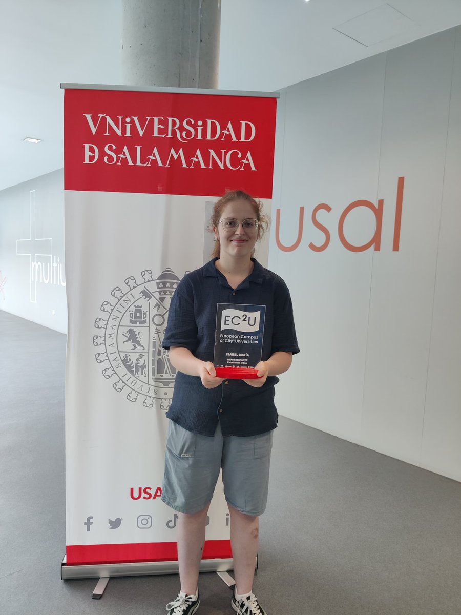 USAL EC2U (@usal_ec2u) on Twitter photo 🎓 | Thanks, Isabel Matía, for your commitment and tireless work as <a href="/usal/">Universidad de Salamanca</a> Student Rep at <a href="/EC2U_Alliance/">EC2U Alliance of European Universities</a> and Vice Chair of the EC2U Student Council.
Your voice made a real difference, and your dedication won’t be forgotten 🌟
Wishing you all the best in your next chapter! 👏 🎓 | Thanks, Isabel Matía, for your commitment and tireless work as <a href="/usal/">Universidad de Salamanca</a> Student Rep at <a href="/EC2U_Alliance/">EC2U Alliance of European Universities</a> and Vice Chair of the EC2U Student Council.
Your voice made a real difference, and your dedication won’t be forgotten 🌟
Wishing you all the best in your next chapter! 👏