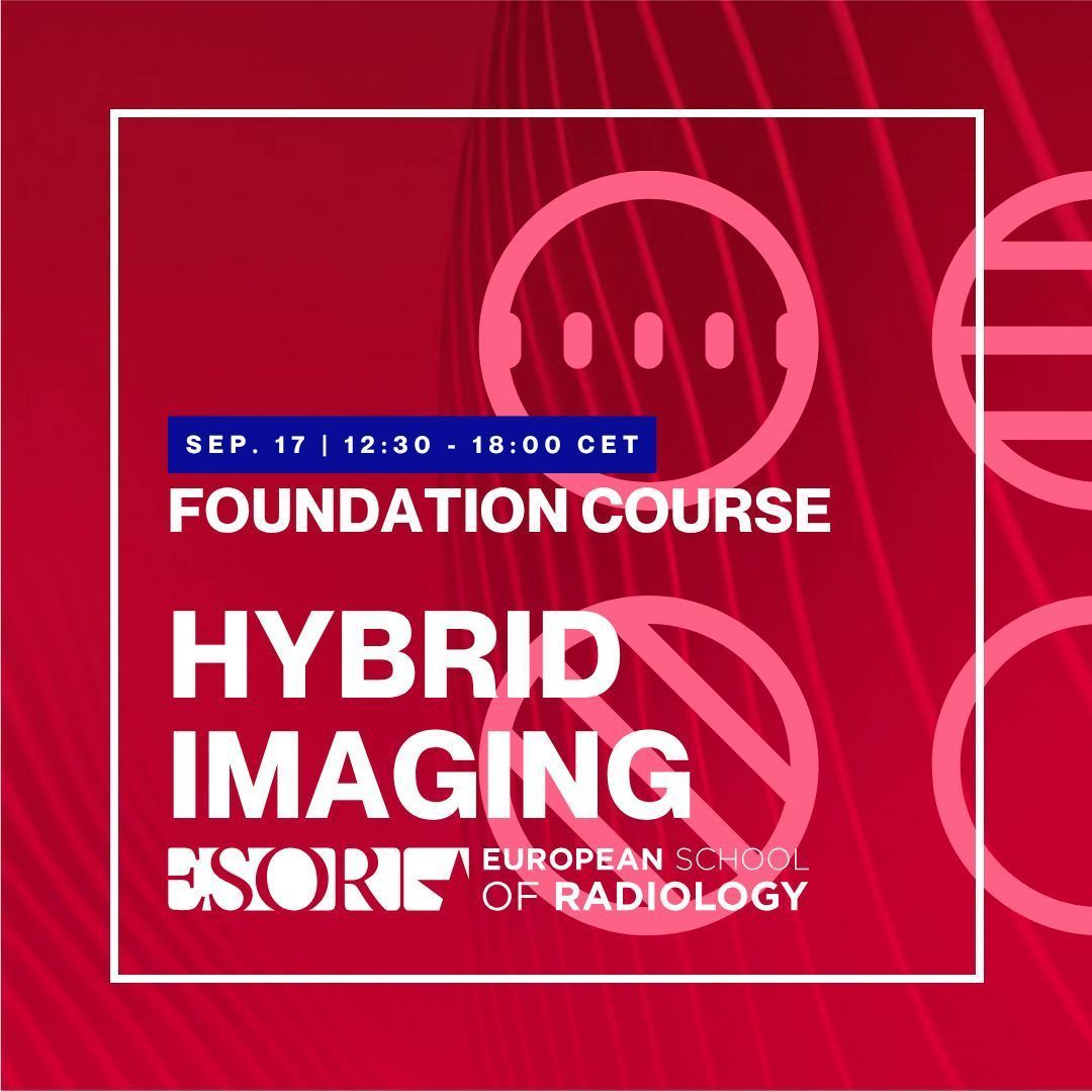 ESOR_myESR's tweet image. Need some 🧠 radiology education 🧑🏫 to look forward to over the summer? We've got you covered!
Join us on September 17 for our Foundation Course on Hybrid Imaging- we've got lectures on FAPI-PET, AI integration, and more!
Register now at buff.ly/TAn4ZJJ