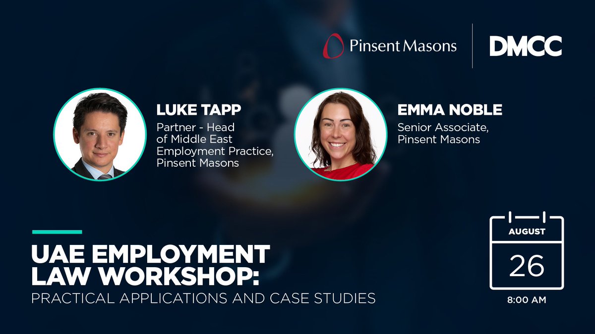 Almas Tower (@almastowerdmcc) on Twitter photo Navigating UAE employment law just got easier. On 26 August, gain expert insights from <a href="/Pinsent_Masons/">Pinsent Masons</a> in our full-day workshop. Designed for HR professionals, legal advisors, and business owners, this session will deliver practical solutions and real-world examples to help you Navigating UAE employment law just got easier. On 26 August, gain expert insights from <a href="/Pinsent_Masons/">Pinsent Masons</a> in our full-day workshop. Designed for HR professionals, legal advisors, and business owners, this session will deliver practical solutions and real-world examples to help you