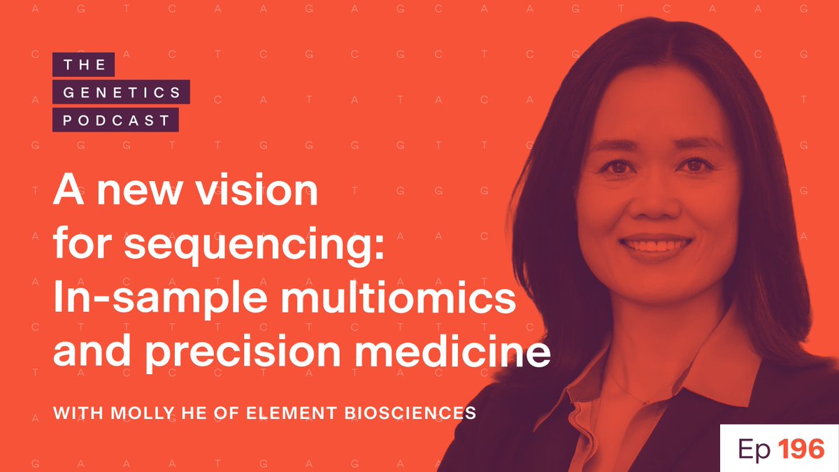 sanogenetics's tweet image. In the latest episode of The Genetics Podcast, Dr. Molly He, CEO of Element Biosciences, joins us to talk about sequencing innovation and the power of integrated multi-omics.🧬
We’ve recapped the conversation, including how Element’s platform is enabling richer biological…