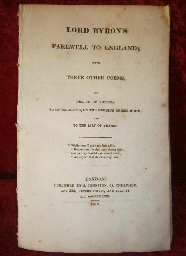 JedPumblechook's tweet image. Byron to Murray, 1816: I can forgive whatever may be said of or against me – but not what they make me say or sing for myself – it is enough to answer for what I have written – but it were too much for Job himself to bear what one has not.