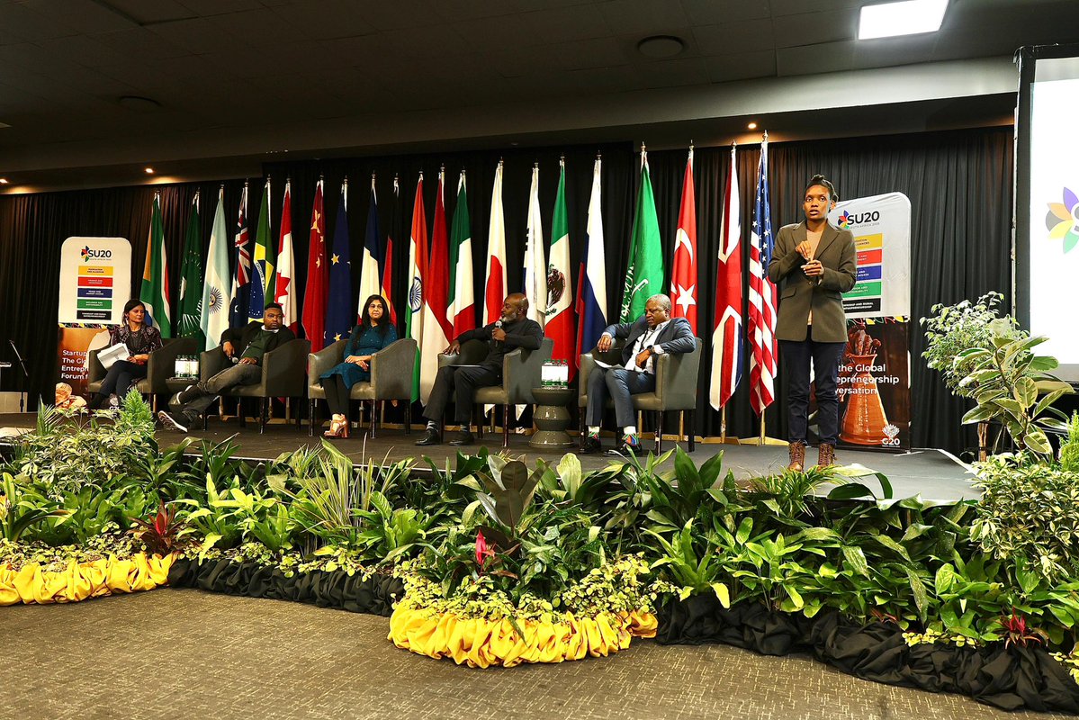 DSBD_SA's tweet image. IN PICTURE | Panel Discussion on Fostering Coherence in Entrepreneurial Ecosystems.
#startup20 #su20 #g20 #midtermengagement #entrepreneurship #startup #msme #inclusion #sustainability #africarising #innovationeconomy #policyleadership #dsbd #sedfa #dsti #22OnSloane…