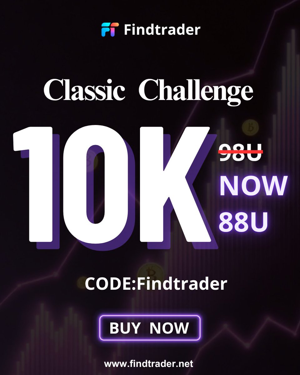 10K USDT Classic Challenge: Trade Smarter
✅ No dynamic drawdown
✅ Any strategy
One clean shot at real capital.
⚡ 10% OFF with CODE:Findtrader
👉Join now &amp; dominate:findtrader.net