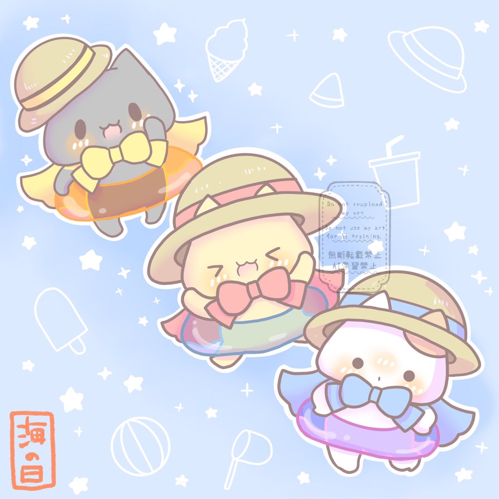 rinda012012's tweet image. 海の日🏖🐠☀️

#イラスト #ゆるいイラスト #ねこ
