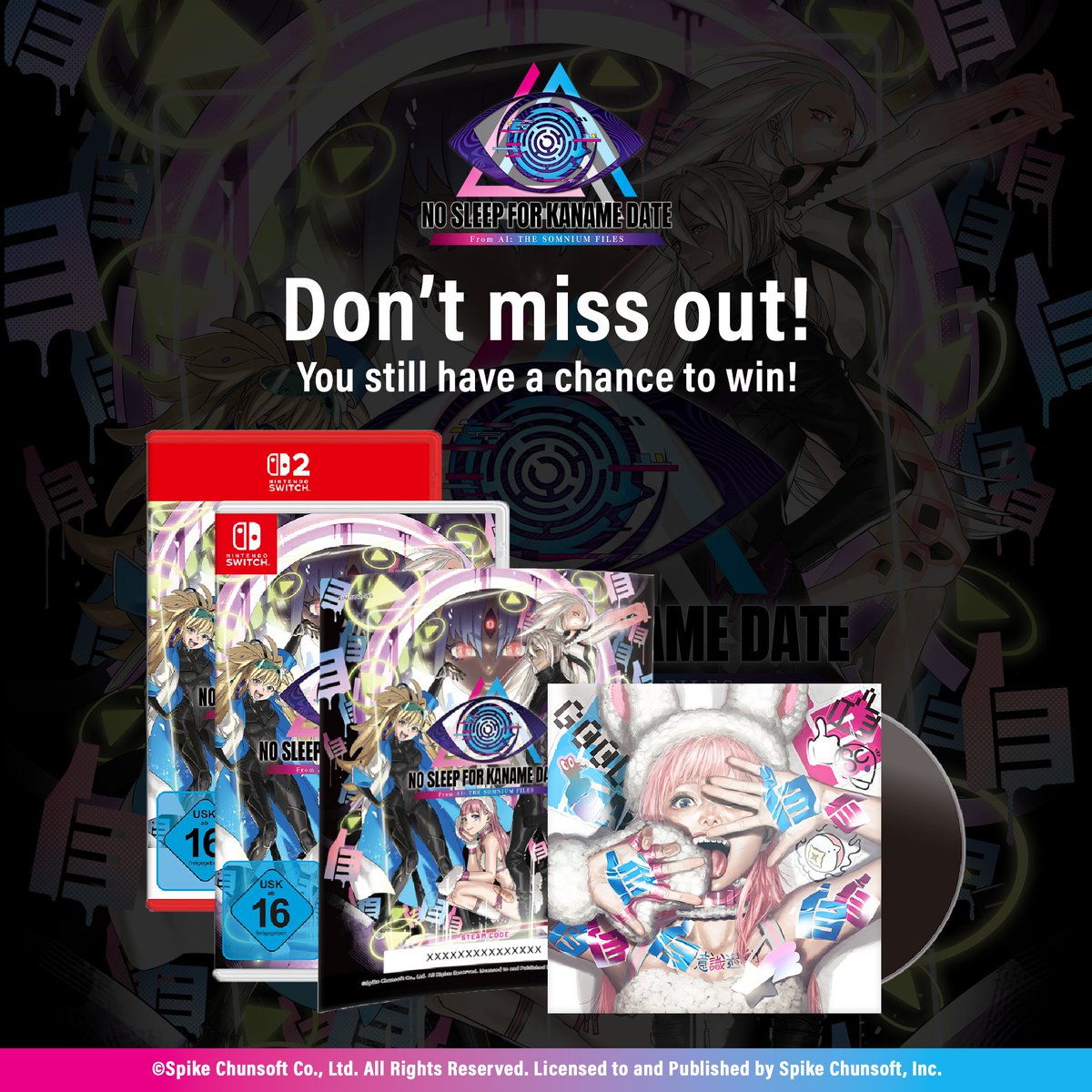 Reef_Games's tweet image. 🚨 There&apos;s still time to enter our No Sleep For Kaname Date #giveaway!

Don&apos;t miss your chance to be one of three lucky winners who will win:
- A physical copy of the game
- T-shirt
- 2 Exclusive Holographic Stickers
- CD Soundtrack

To enter, all you have to do is:
- Follow our…