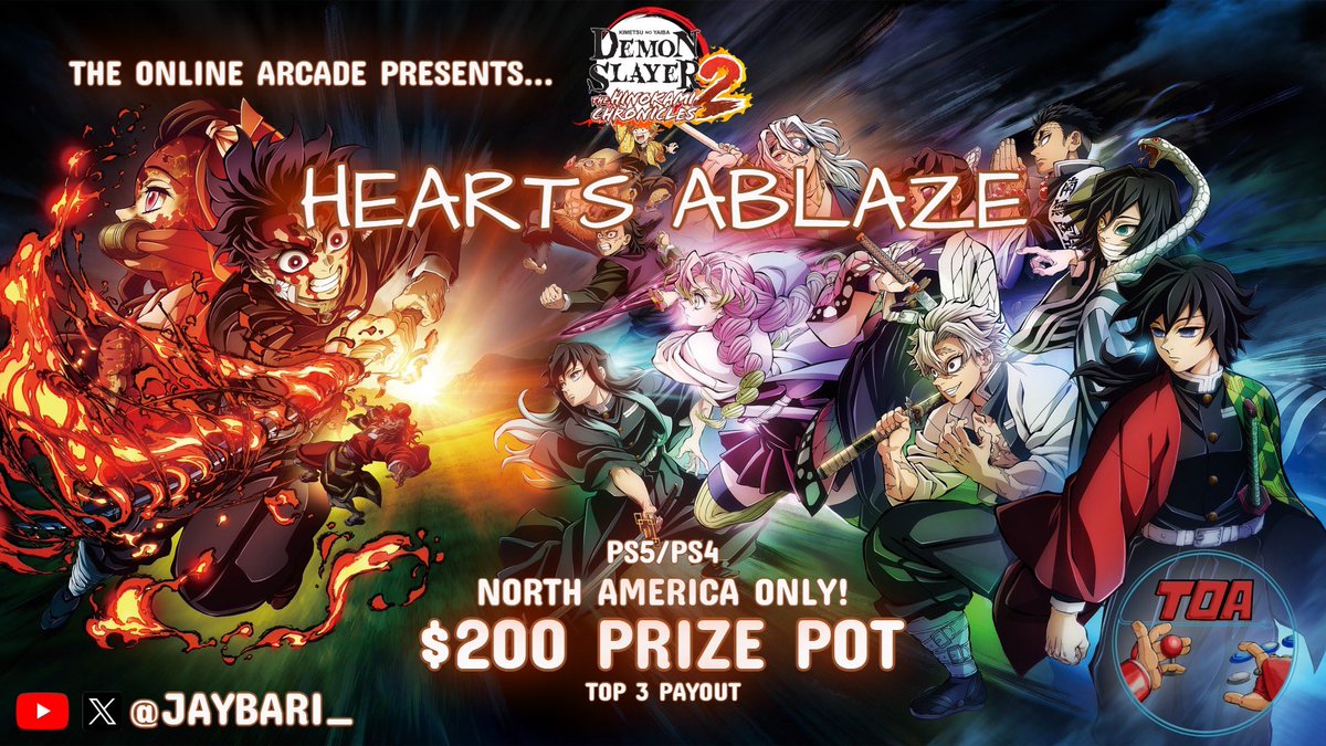 JayBari_'s tweet image. Tournament Stream- youtube.com/live/-Kr-cOoTq…
Please Read the Tournament Rules 🙏🏽on the Tournament Page 📄 👇🏽
toa.challonge.com/demonslayerhea…