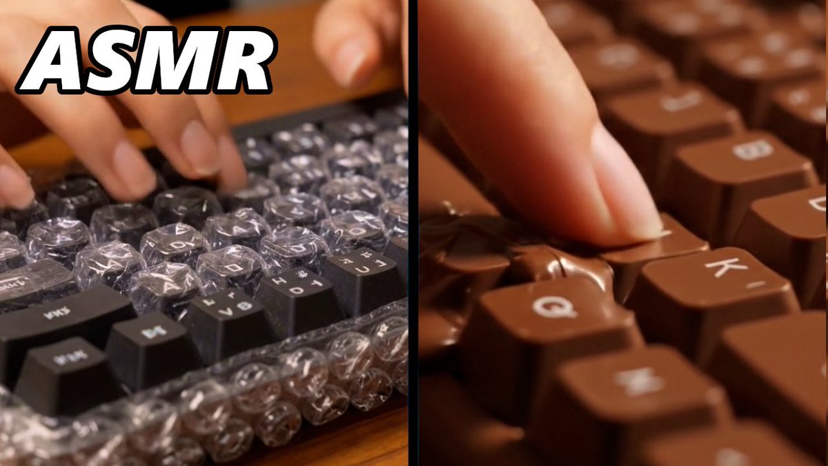 MotoASMR's tweet photo. Ai ×キーボードASMR⌨️
流行りのAI ASMR動画キーボード編
好きな方はぜひ！
https://t.co/sSJ3lcJ0qO https://t.co/pzRLHTmgYd