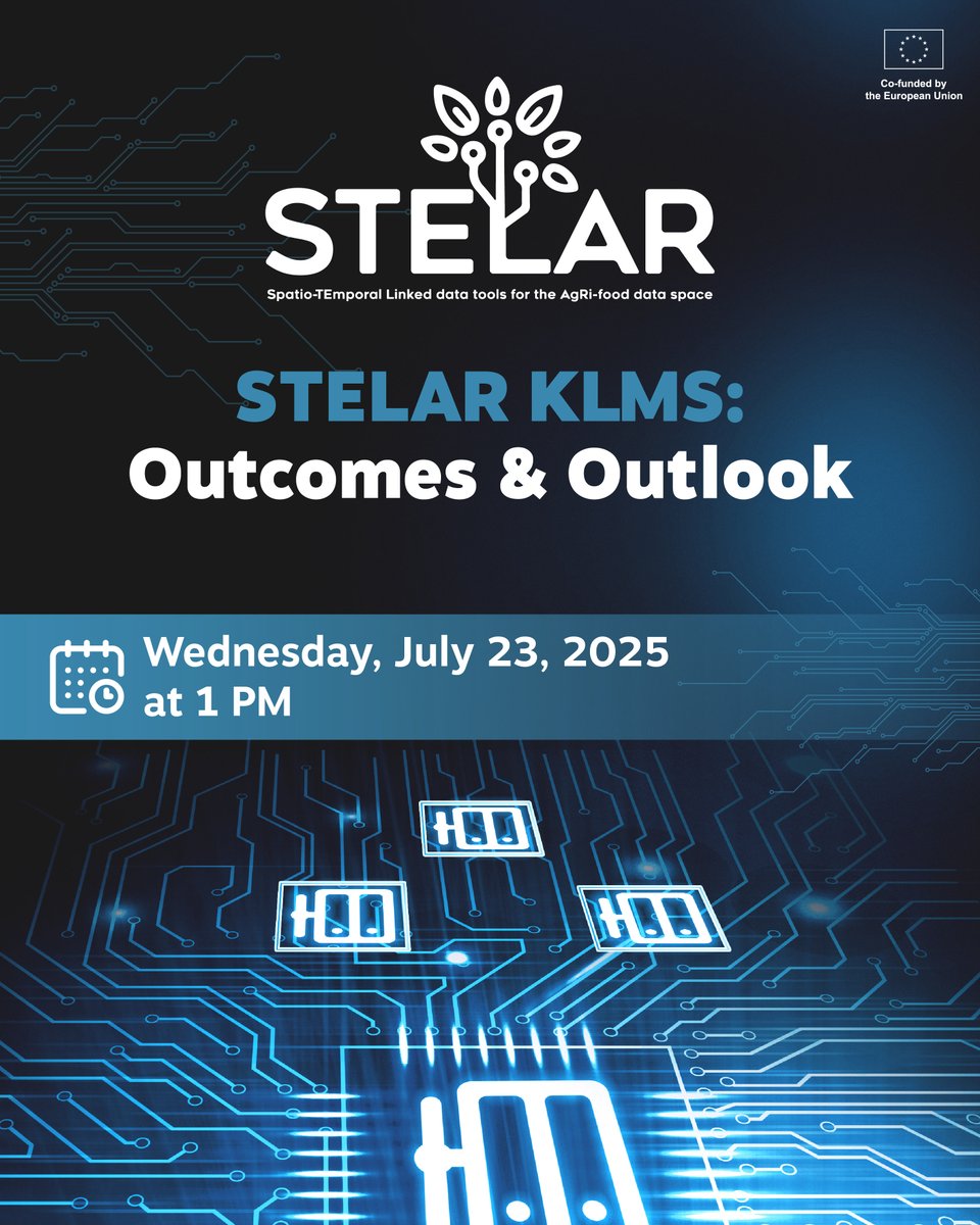 STELAR_EU's tweet photo. Join us on Wednesday, 23 July 2025 at 13:00 CET for the final event of the STELAR project – a one-hour session focused on results, learning, and next steps.

🔗 Register here: https://t.co/5yEKkh1zvP

#HorizonEurope #ResearchImpactEU https://t.co/9OW9T67YF2