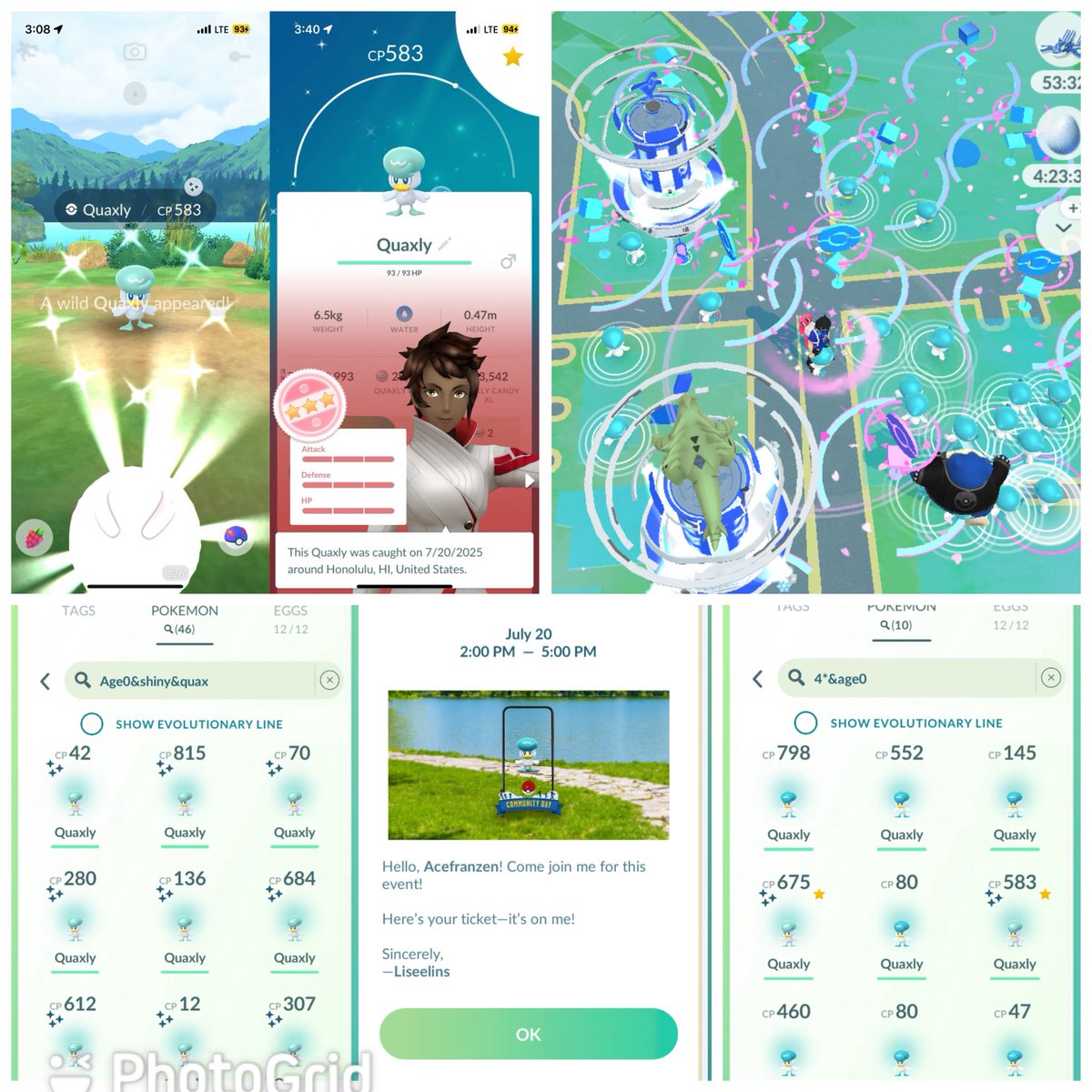 Little late but had a fun weekend with everyone 🫶🏻 Ty friends for joining/inviting for my first Giga Lapras &amp; managed to complete 78 battles total. Quaxly Cday hunt was also a success ✨💯🦆 #PokemonGO
