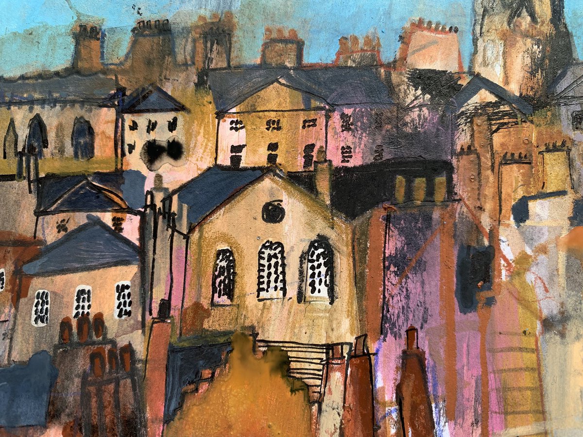 A few details from a recent painting of Edinburgh’s Old Town #Edinburgh