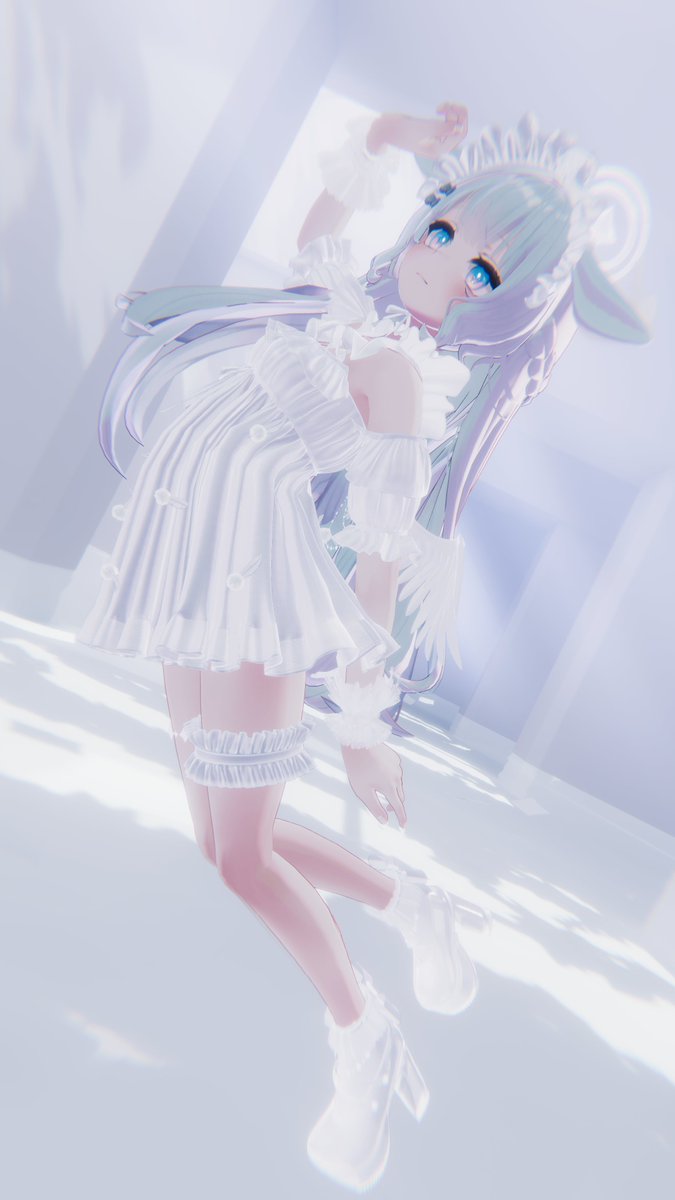 aco_vrc_'s tweet image. Angel chiffonが当たりました!!
めっちゃ嬉しいいい(*´ω`*)
ルーナリットちゃんに着せてみたよ(*'ω'*)
#SHOP_HEILON