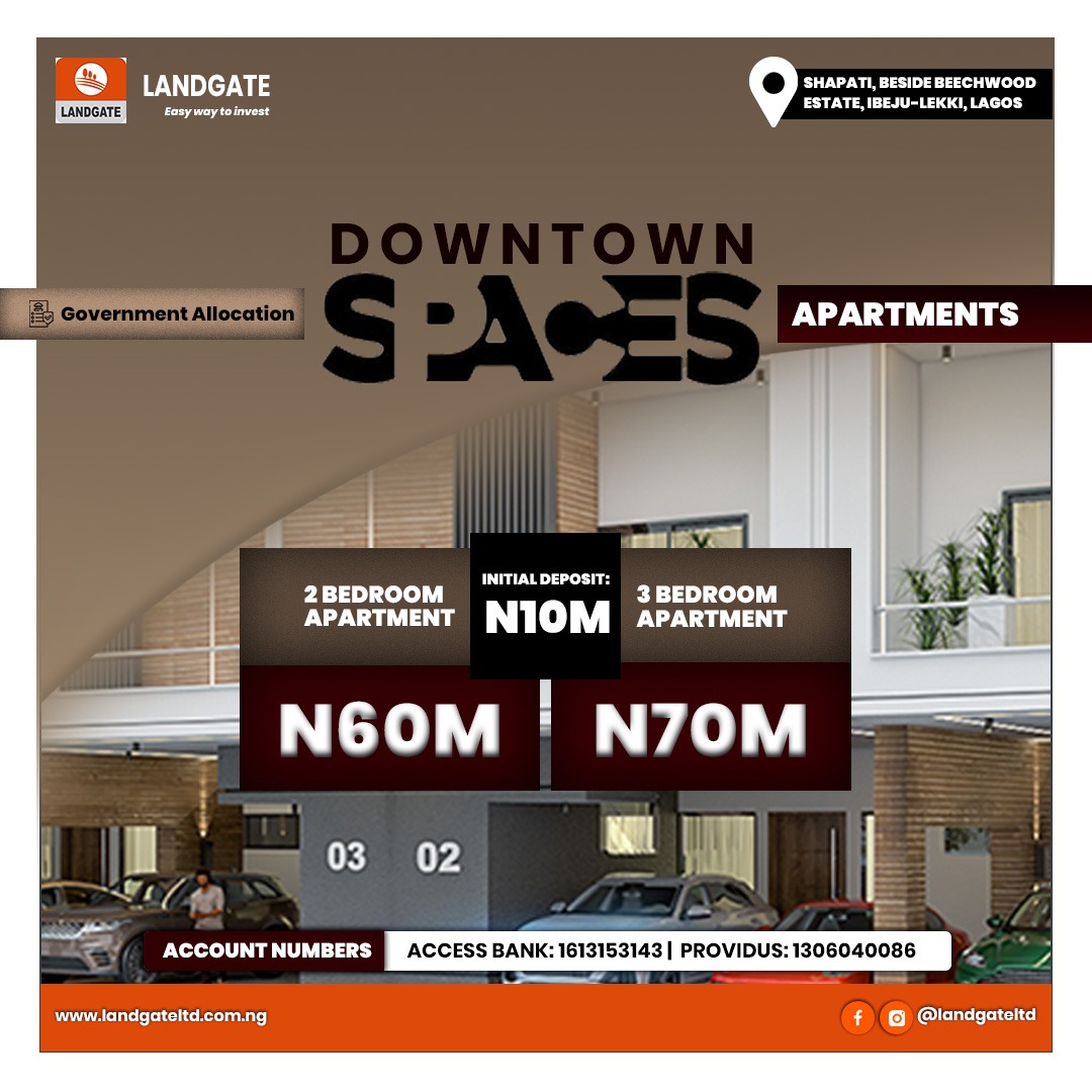 Landgateltd's tweet photo. New Price Alert !!!

Introducing Downtown Spaces - Beside Beechwood Estate, Ibeju - Lekki.

A beautifully designed residential development that combines elegance, comfort, and affordability in one exceptional location.

Call:  +234916 0008044 for more info. https://t.co/X1eOXdgXbg