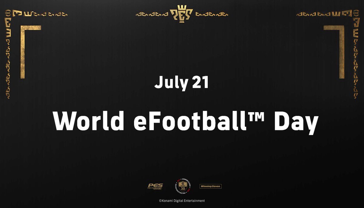 we_konami's tweet photo. ／
🎉 7月21日は World eFootball™ Day！ 🎮
＼

eFootball™シリーズに関わってくださったすべての皆様へ感謝を伝える日として、
シリーズ1作目「Ｊリーグ 実況ウイニングイレブン」の発売日である7月21日がWorld eFootball™ Dayに認定されました。

これからもeFootball™は進化を続けていきます。 https://t.co/GeHHaQ6pfz