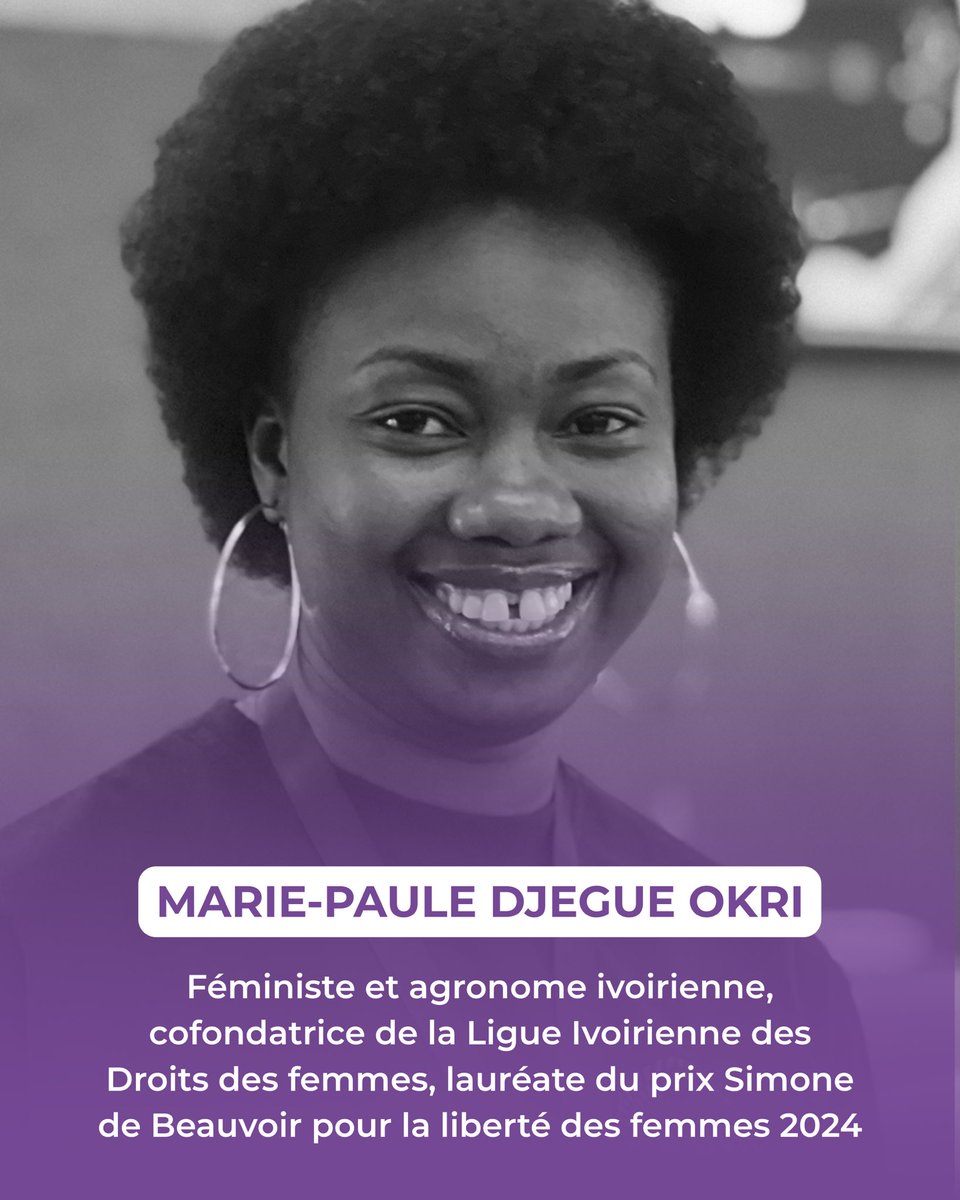 Jfad_Asso's tweet image. Ces féministes africaines que vous devez absolument connaître 🤩

🚀 Marie-Paule Djegue Okri (@LilithdeVavoua)

Marie-Paule Okri est une militante féministe ivoirienne, co-fondatrice de la Ligue Ivoirienne des Droits des Femmes.

Agronome de formation et consultante en…