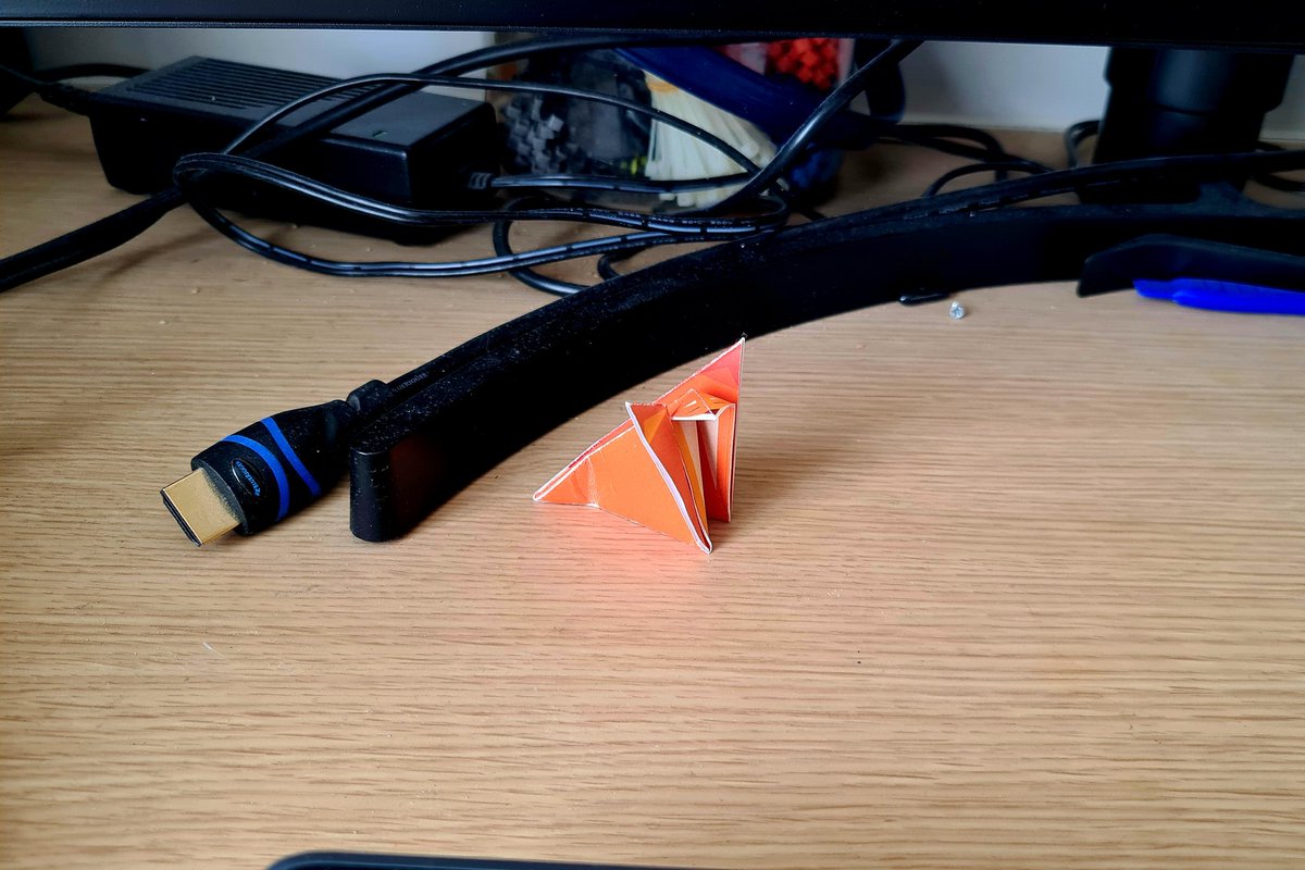 KempPlays's tweet photo. This @PolyfoxGaming fox has been sat on and around my desk for the last 7 years. I believe I got it at EGX Rezzed 2018, which is basically a lifetime ago at this point. Feels more like 15 years 😅 https://t.co/4A9KjSje9A