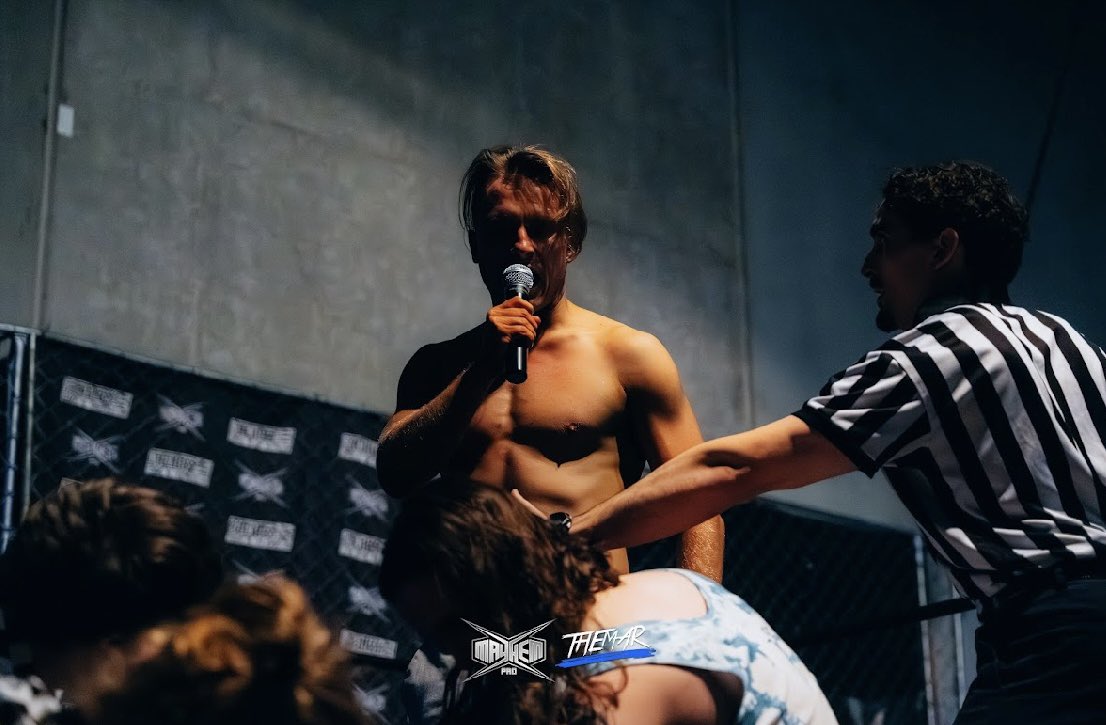 The challenge has been made. #TheForegoneConclusion is about to complete its first step as I become <a href="/MayhemPro_/">Mayhem Pro</a> Internet Champion.

Erika Reid vs “The Aspirationalist” Lochy Hendricks
Mayhem Pro Guilty As Charged.
St Petka Hall, Rockbank.
August 23rd, 2025.

📸: <a href="/TheMar00481/">Dylan (TheMar) | Photographer</a>