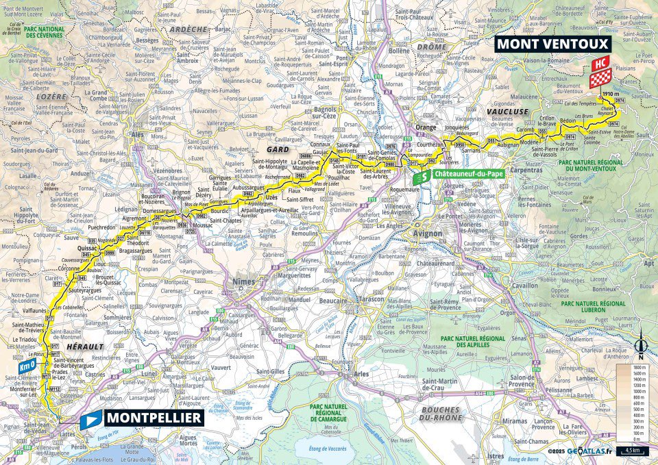 Prefet34's tweet image. #TDF2025 | La 16ème étape du Tour de France, c’est demain !
Les coureurs s’élanceront de Montpellier #Hérault avec une arrivée d’étape au Mont Ventoux.
La caravane publicitaire partira à 10h10
Le départ fictif de la course sera donné à 12h10. 🚴
Retrouvez toutes les…
