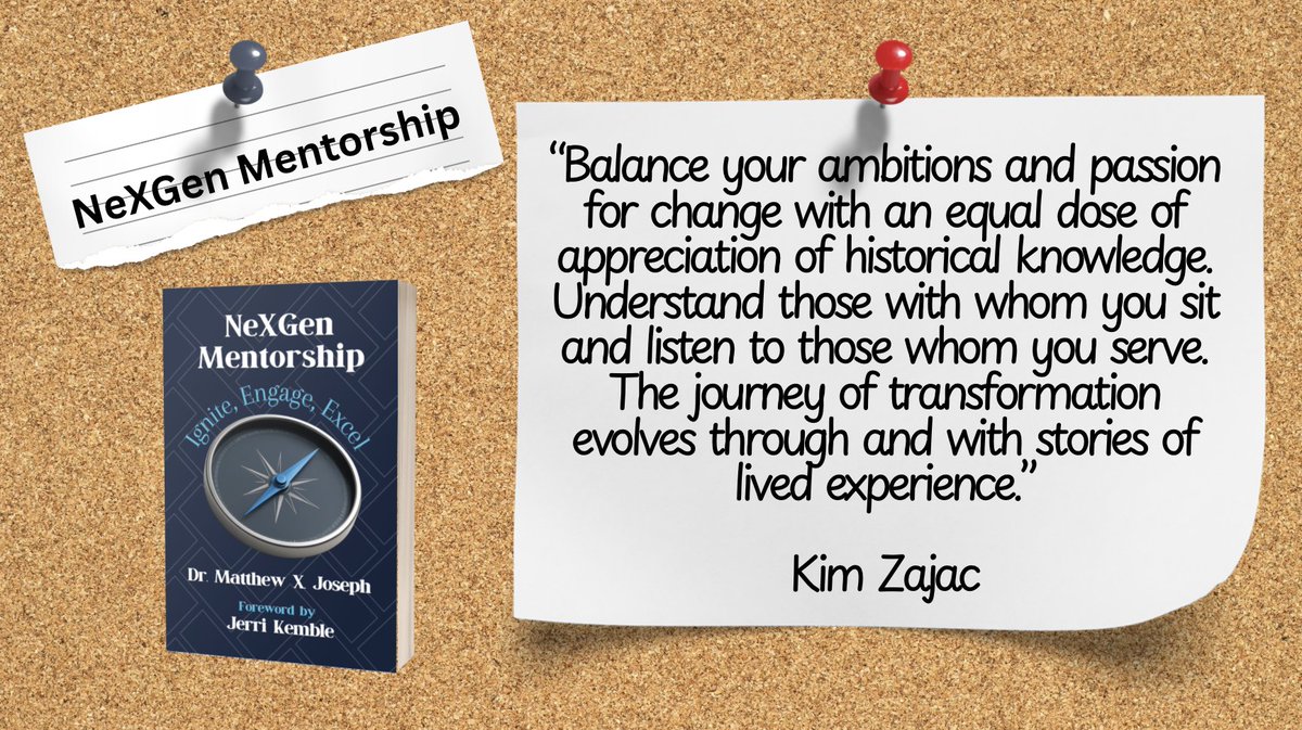 MatthewXJoseph's tweet image. NeXGen Mentorship: Ignite, Engage, Excel
“Balance your ambitions and passion for change with an equal dose of appreciation of historical knowledge. Understand those with whom you sit and listen to those whom you serve.”
@ZajacSLP
Learn more at: xfactor.link/mentoring