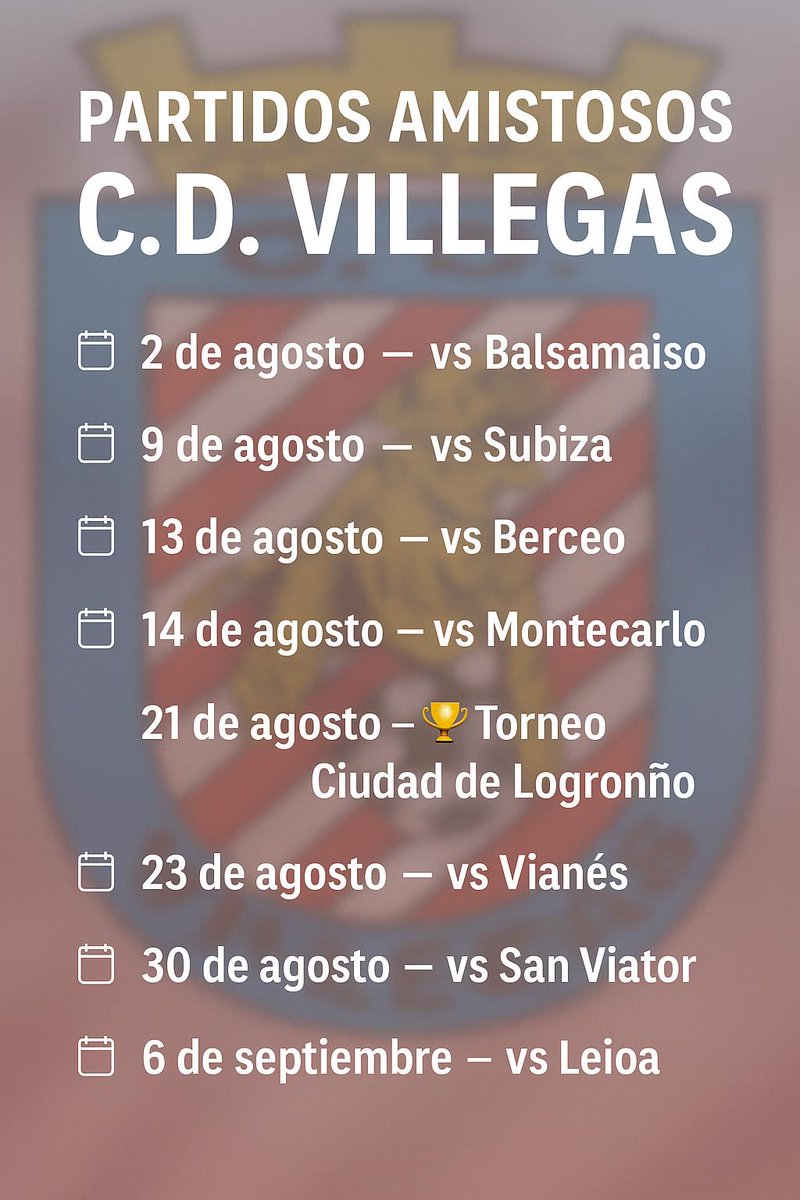 Después del calendario de competición, ya tenemos la pretemporada lista..