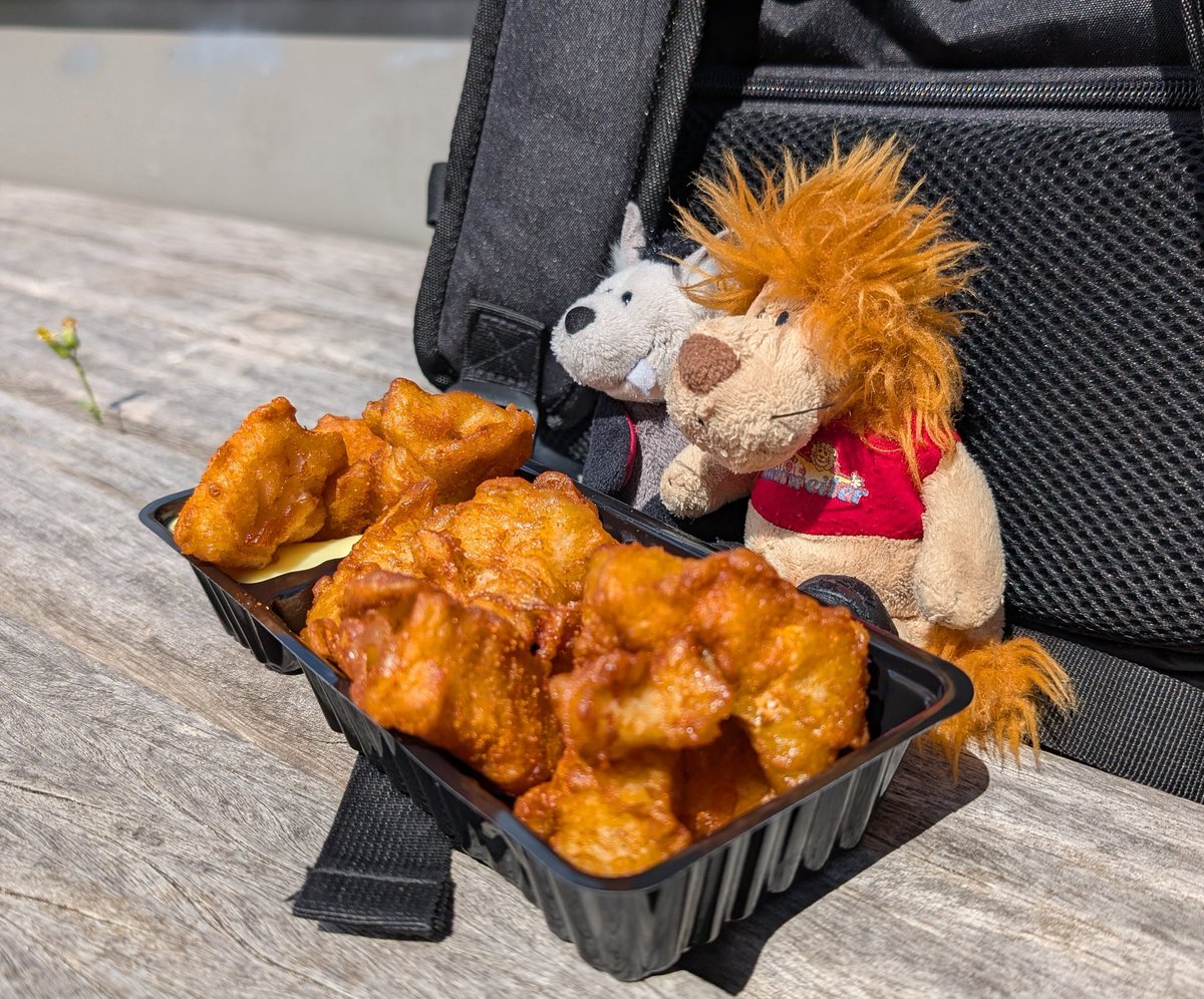 Der Mitbewohner hat uns Kibbelinge besorgt, nach dem anstrengenden spielen und chillen 🤭🤤