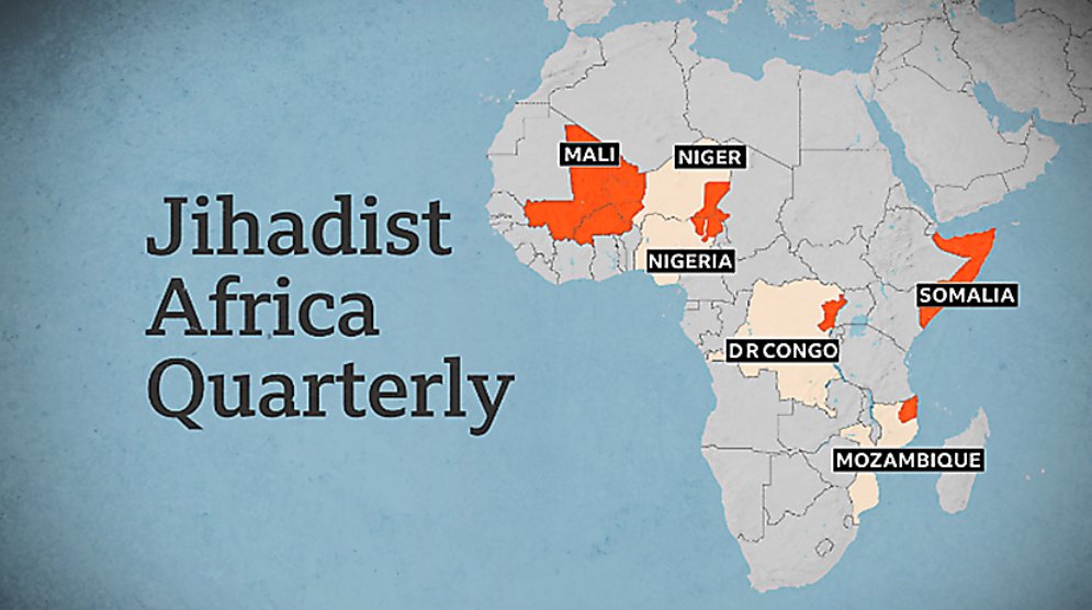Boswall_Jacob's tweet image. Some key findings from our regular report the Jihadist Africa Quarterly for @BBCMonitoring. Each quarter we look at the key developments in the five main #African conflict zones where #jihadist groups operate
- The quarter (April, May, June 2025) was notable for sustained…