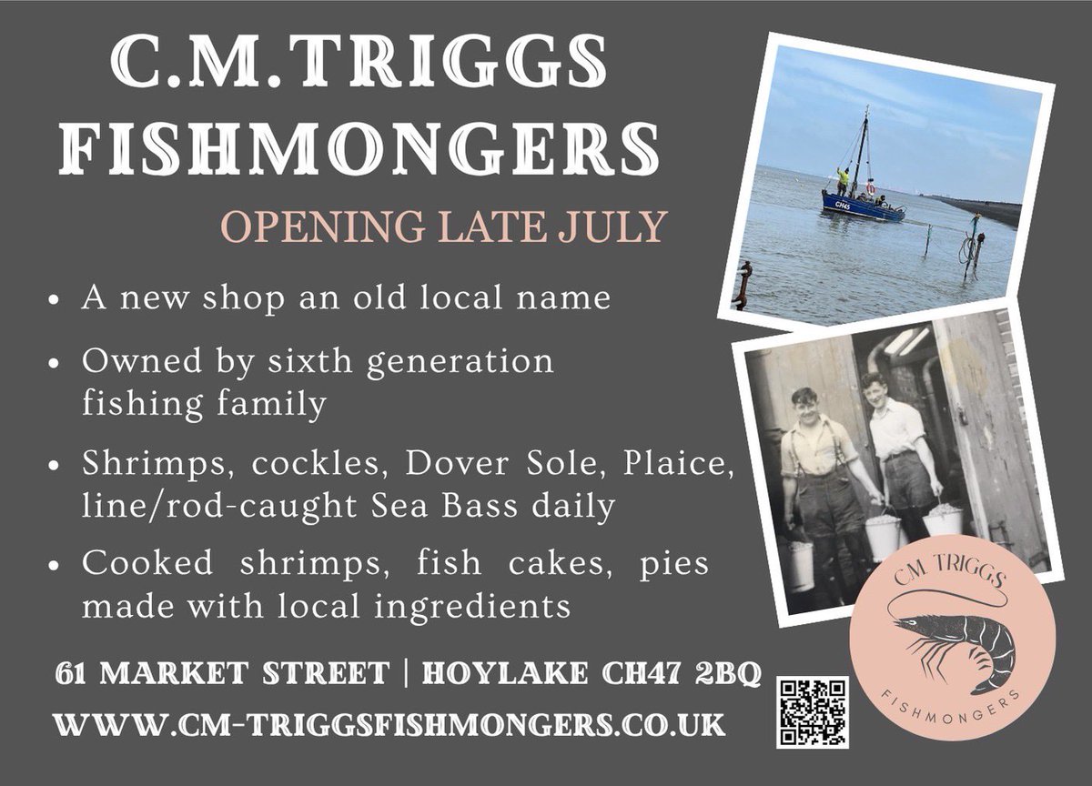 So proud of my daughter and son-in-law.

Chris is a sixth generation local fisherman and licensed boat owner and after years dreaming of having his own fishmonger shop, it’s about to come true! 

#fromboattocounter #freshfish #sixthgenerationfishingfamily #hoylake #Wirral