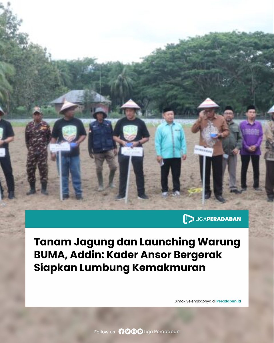 KawalKyai (@kawalkyai) on Twitter photo “Jadi kami sedang bergerak menciptakan lumbung. Di mana di dalamnya kemakmuran bisa dirasakan oleh masyarakat dan kader. Dari Patriot Ketahanan Pangan bisa ciptakan pemberdayaan ekonomi masyarakat,” terangnya.
<a href="/mahdikherid/">Mahdi Kherid</a>
<a href="/syaltout/">Mahmud Syaltout</a>
<a href="/noeruzzaman/">KangZaman</a>
peradaban.id/tanam-jagung-d… “Jadi kami sedang bergerak menciptakan lumbung. Di mana di dalamnya kemakmuran bisa dirasakan oleh masyarakat dan kader. Dari Patriot Ketahanan Pangan bisa ciptakan pemberdayaan ekonomi masyarakat,” terangnya.
<a href="/mahdikherid/">Mahdi Kherid</a>
<a href="/syaltout/">Mahmud Syaltout</a>
<a href="/noeruzzaman/">KangZaman</a>
peradaban.id/tanam-jagung-d…
