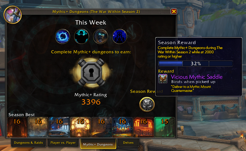 MrGMYT's tweet image. What if a Vicious Saddle-style system was added as a way to earn past Mythic+ mounts? Would you be in favor of that?