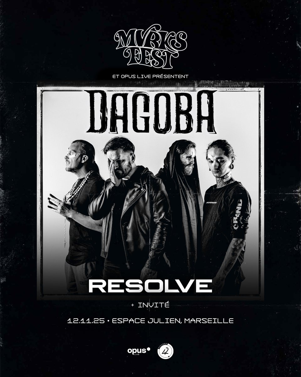 En attendant le grand retour du MVRKSFEST en 2026, les hostilités commencent dès cet automne avec un warm-up explosif : rendez-vous le 12.11.25 à l' Espace Julien Marseille avec <a href="/DAGOBA1/">DAGOBA OFFICIAL</a> et <a href="/resolveoff/">Resolve</a> !  En vente ce mercredi 23.07.25 à 11h

🎫 :  bit.ly/MVRKSFEST_Warm…