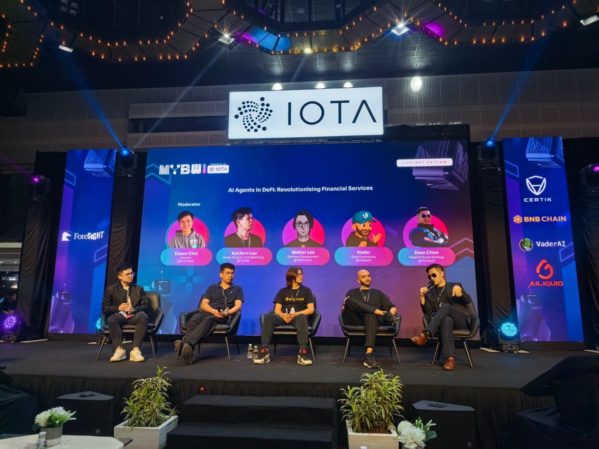 CertiK's tweet image. The AI Agents in DeFi panel at #MYBW brought powerful insights on how intelligent agents are transforming financial automation and security.
CertiK’s KaiJern Lau joined industry leaders from @BNBChain, @VaderAI, and @ALLiquid to discuss what it takes to safely scale AI across…