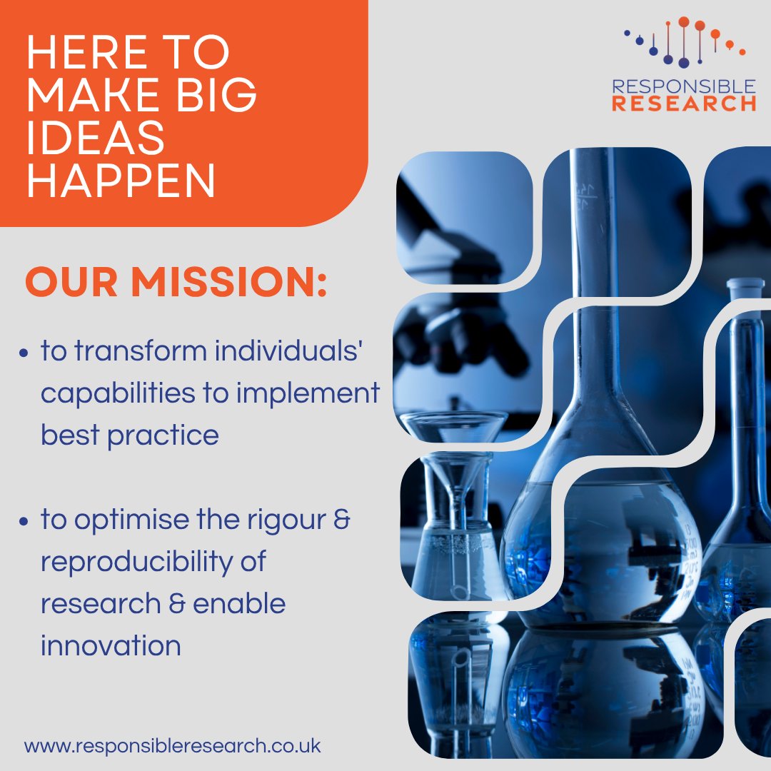 At Responsible Research, we help people improve the rigour, reproducibility &amp; impact of their work—through training that inspires &amp; motivates.
Ready to fulfil your potential?
Learn more: responsibleresearch.co.uk
#ResearchCulture #Reproducibility