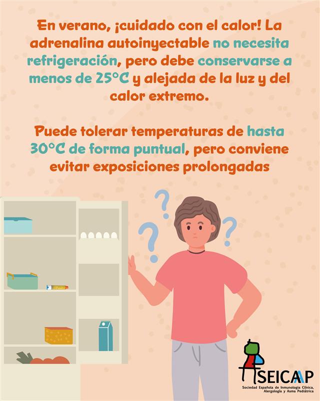 SEICAP's tweet image. Si usas adrenalina autoinyectable, es importante conservarla correctamente para que mantenga su eficacia.

✅ Guárdala en su envase original
✅ En lugares frescos,secos y sin exposición solar
✅ Puedes usar estuches térmicos

Todas las recomendaciones aquí
seicap.es/como-conservar…