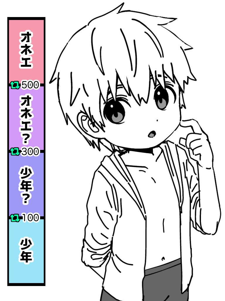 Shipaso821's tweet image. リポストされればされるほど〇〇〇になる少年！