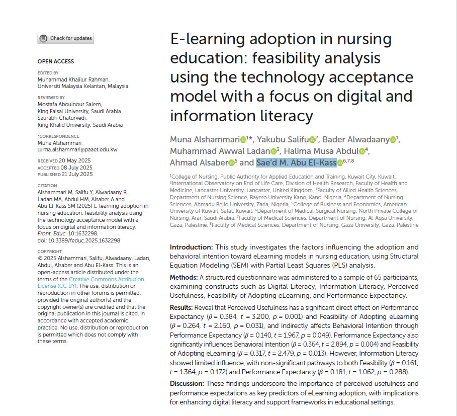 Yakubu Salifu (@salid32salifu) on Twitter photo Motivation, support systems & digital skills are key to successful #elearning adoption. frontiersin.org/journals/educa… <a href="/awwal_ladan/">Muhammad Awwal Ladan</a> <a href="/MunaAlshammari/">منى الشمري</a> #BaderAlwadaan #Halimamusa #Ahmad Alsaber #Sae’d M. Abu El-Kass Motivation, support systems & digital skills are key to successful #elearning adoption. frontiersin.org/journals/educa… <a href="/awwal_ladan/">Muhammad Awwal Ladan</a> <a href="/MunaAlshammari/">منى الشمري</a> #BaderAlwadaan #Halimamusa #Ahmad Alsaber #Sae’d M. Abu El-Kass