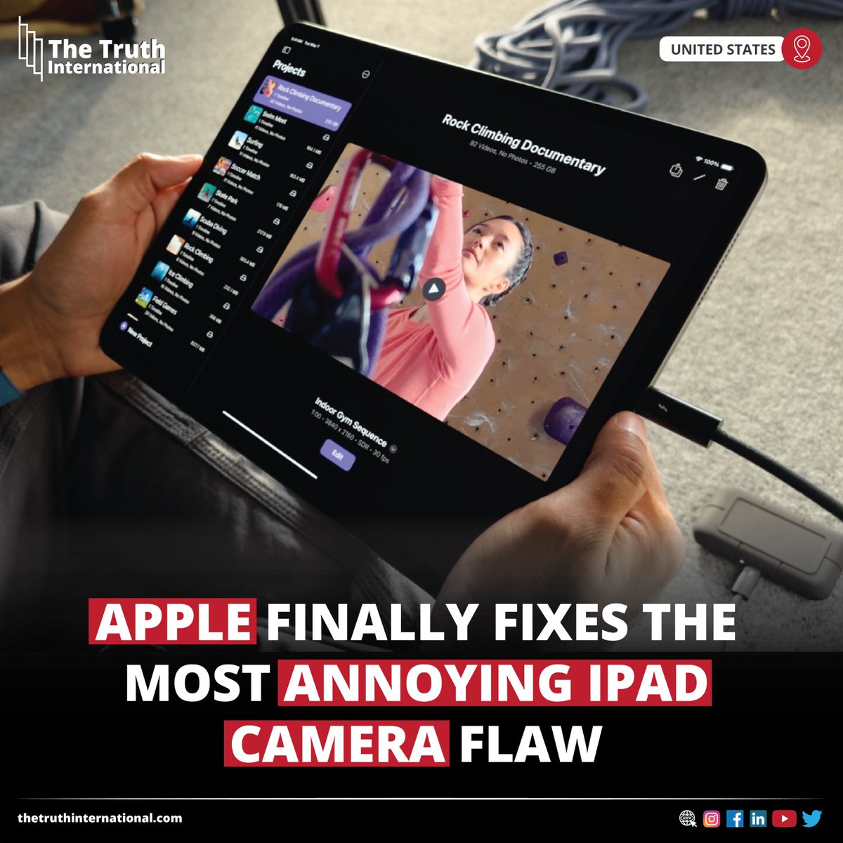 ttimagazine's tweet image. Apple Finally Fixes the Most Annoying iPad Camera Flaw

For Detail
thetruthinternational.com/apple-finally-…

#apple #finally #fixes #annoying #flaw #camera #IPAD #tti