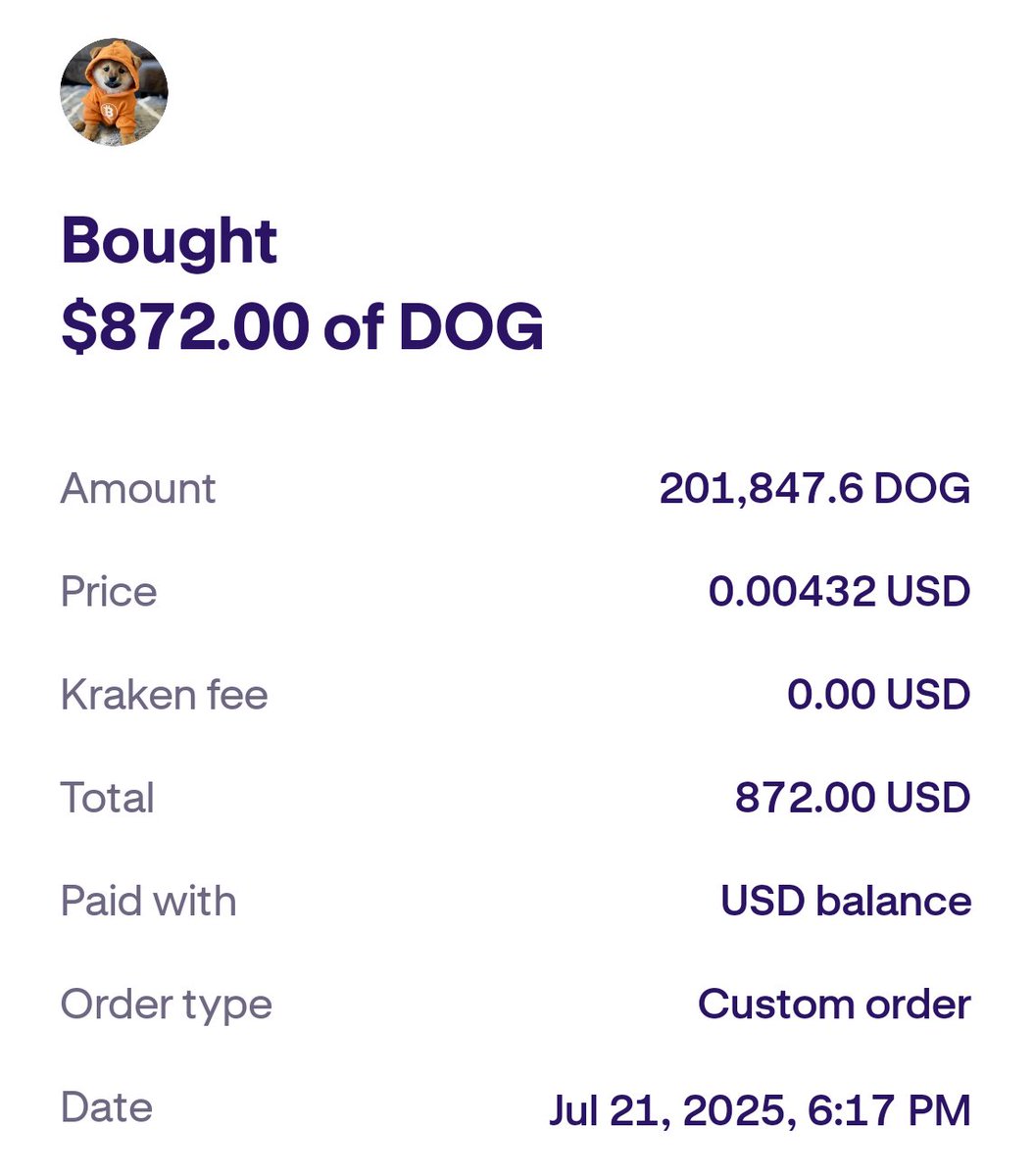 DISHANGE168's tweet image. Just deployed $872 into $DOG on @KrakenFX F1 Challenge 💸
How much $DOG did you trade today?
✅ Withdraw all your $DOG from Gate Bitget MEXC LBank to your BTC wallet or Kraken !!!
✅ Trade(buy, sell, swap) $DOG on @krakenfx(not kraken pro), Win the F1 rear wing !!!
✅…