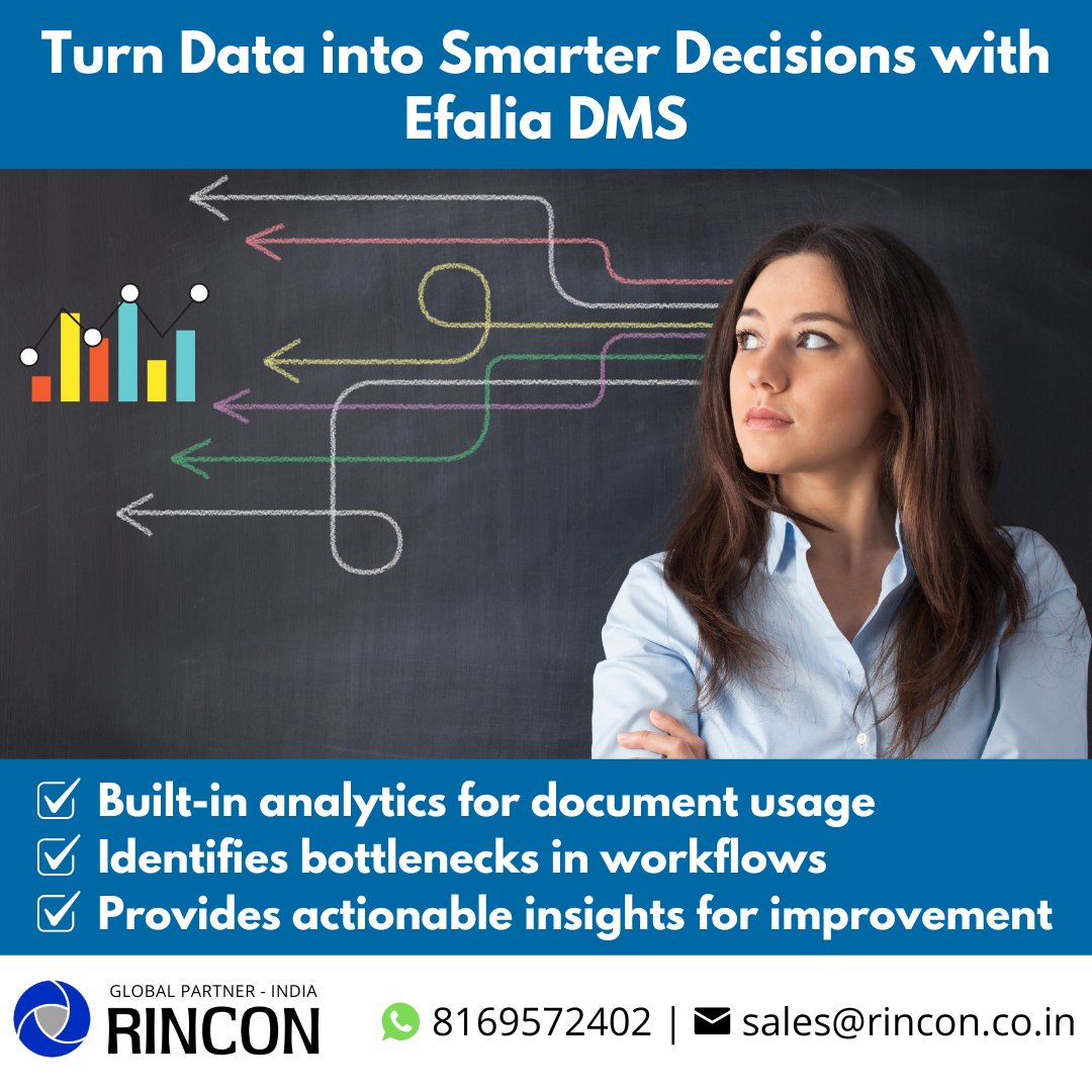rinconindia's tweet photo. ๐ Turn data into decisions with Efalia #DMS
๐ Track document usage
โ Spot #workflow bottlenecks
๐ก Get actionable insights
Make your processes smarter๐
https://t.co/fdicMbsIx2
#EfaliaDMS #WorkflowAnalytics #SmartDecisions #BusinessIntelligence #DocumentManagementSystem https://t.co/OWuLBk4nBE
