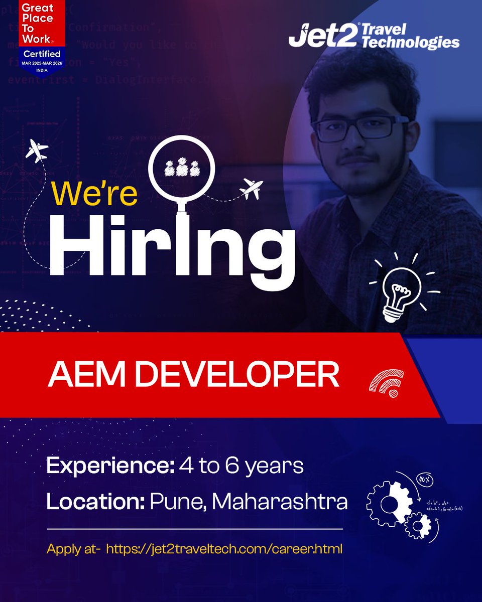 Jet2Travel_Tech's tweet image. Jet2 Travel Technologies is looking for a skilled AEM Developer to help us deliver cutting-edge digital asset experiences for a global travel brand. If you&apos;re passionate about building efficient, scalable AEM solutions, this role is for you.

Apply Now 

#Jet2TT #AEMDeveloper
