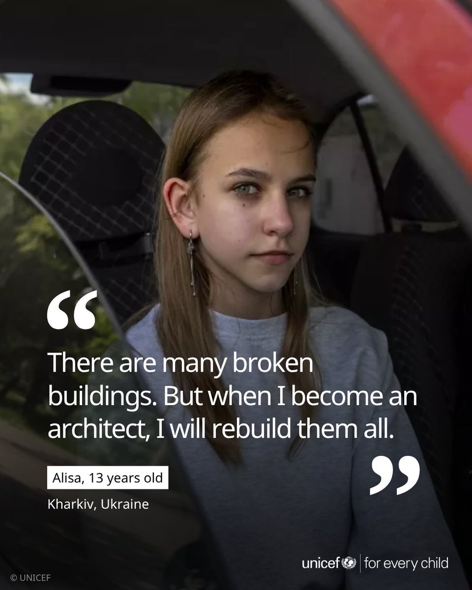 UNICEF_ECA's tweet image. As well as the war, Alisa also lives with a spine tumour that impairs her ability to walk. Yet, she "goes through all the difficulties and pain with a smile," her mother says. With support from @UNICEF_UA, Alisa now dreams to help rebuild her country: unicef.link/44w1c4x