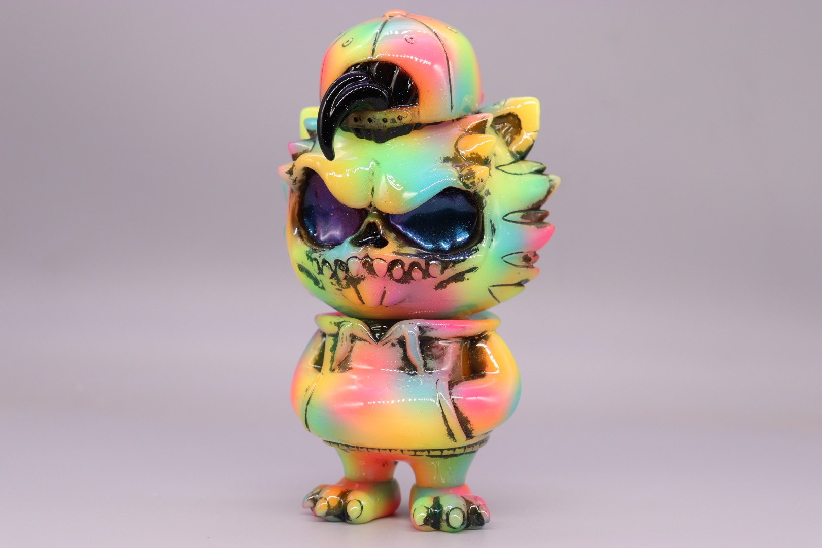 双頭ロボット 壁掛け アート インディーズソフビ twin head 🌅sunset 🌅 @silicon_lexliu #twinsheaddragon #siliconstudio