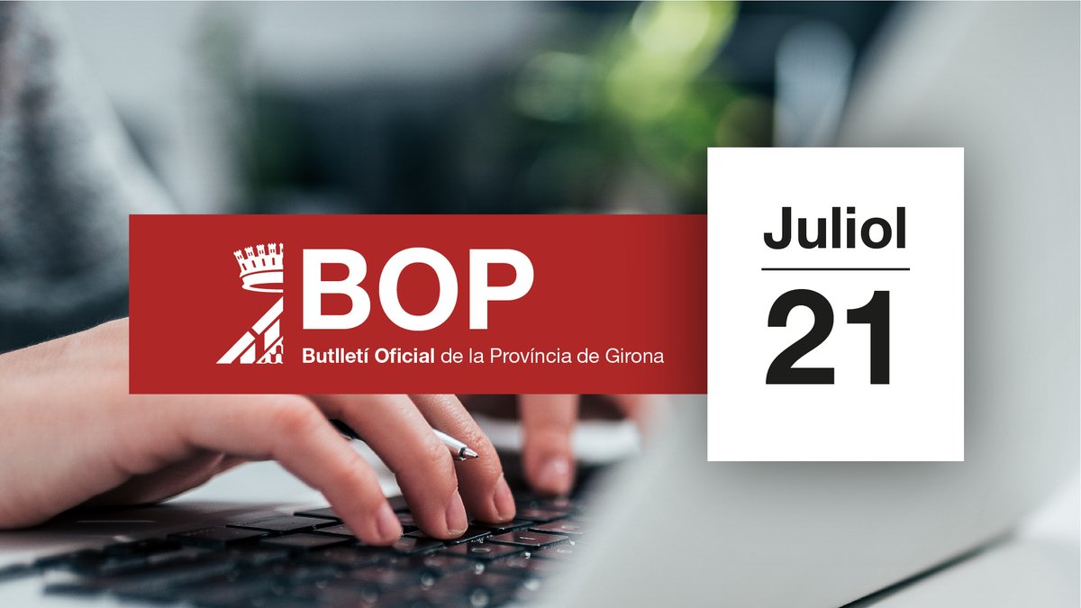 DiputacioGirona's tweet image. La informació pública de les comarques gironines, a un clic!
Consulteu el Butlletí Oficial de la Província (#BOP) de Girona d'avui.
👉 ddgi.cat/bop/