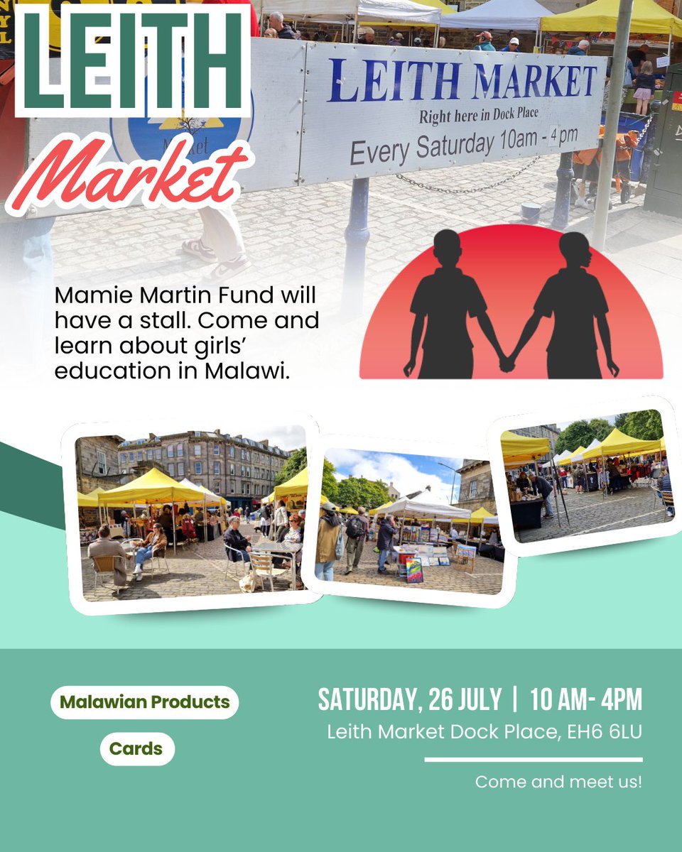 Mamie Martin Fund (@mamiemartinfund) on Twitter photo This #Saturday 26th July - come and meet us at <a href="/LeithMarket/">Leith Market</a>
We support #GirlsEducation in #Malawi. Our stall has #FairTrade #KilomberoRice from <a href="/NASFAM1/">NASFAM</a> and gorgeous #fabric goods from #KibebeMalawi via <a href="/oneworldshop/">One World Shop 🌍</a>
#stall #Leith #Edinburgh
#LeithMarket #EdinburghThingsToDo This #Saturday 26th July - come and meet us at <a href="/LeithMarket/">Leith Market</a>
We support #GirlsEducation in #Malawi. Our stall has #FairTrade #KilomberoRice from <a href="/NASFAM1/">NASFAM</a> and gorgeous #fabric goods from #KibebeMalawi via <a href="/oneworldshop/">One World Shop 🌍</a>
#stall #Leith #Edinburgh
#LeithMarket #EdinburghThingsToDo