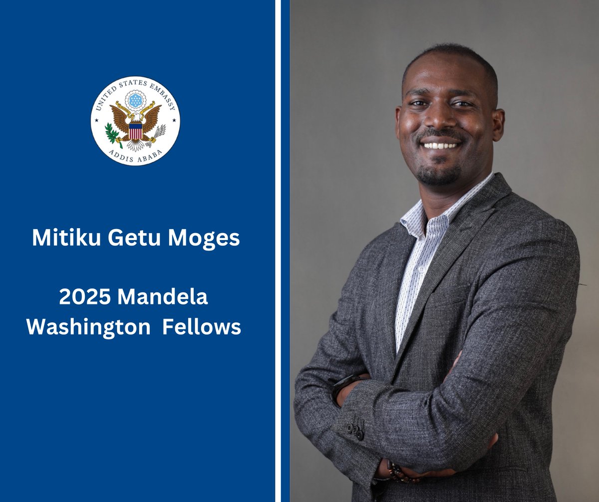 USEmbassyAddis's tweet image. #MondayInspiration: Meet Mitiku Getu Moges. He is an Assistant Professor of Public Health at St. Paul's Hospital Millennium Medical College.
A medical doctor and expert in health systems and financing, he focuses on policy and implementation. He also has ample experience in…